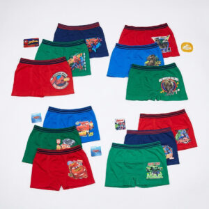 บ๊อกเซอร์เด็ก แพ็ค 3 ตัว เลือกลายได้ 4 แบบ ไซส์ S-XL (2-12 ขวบ)