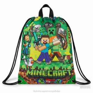 กระเป๋าหูรูด (Gym Sack) ลาย Minecraft