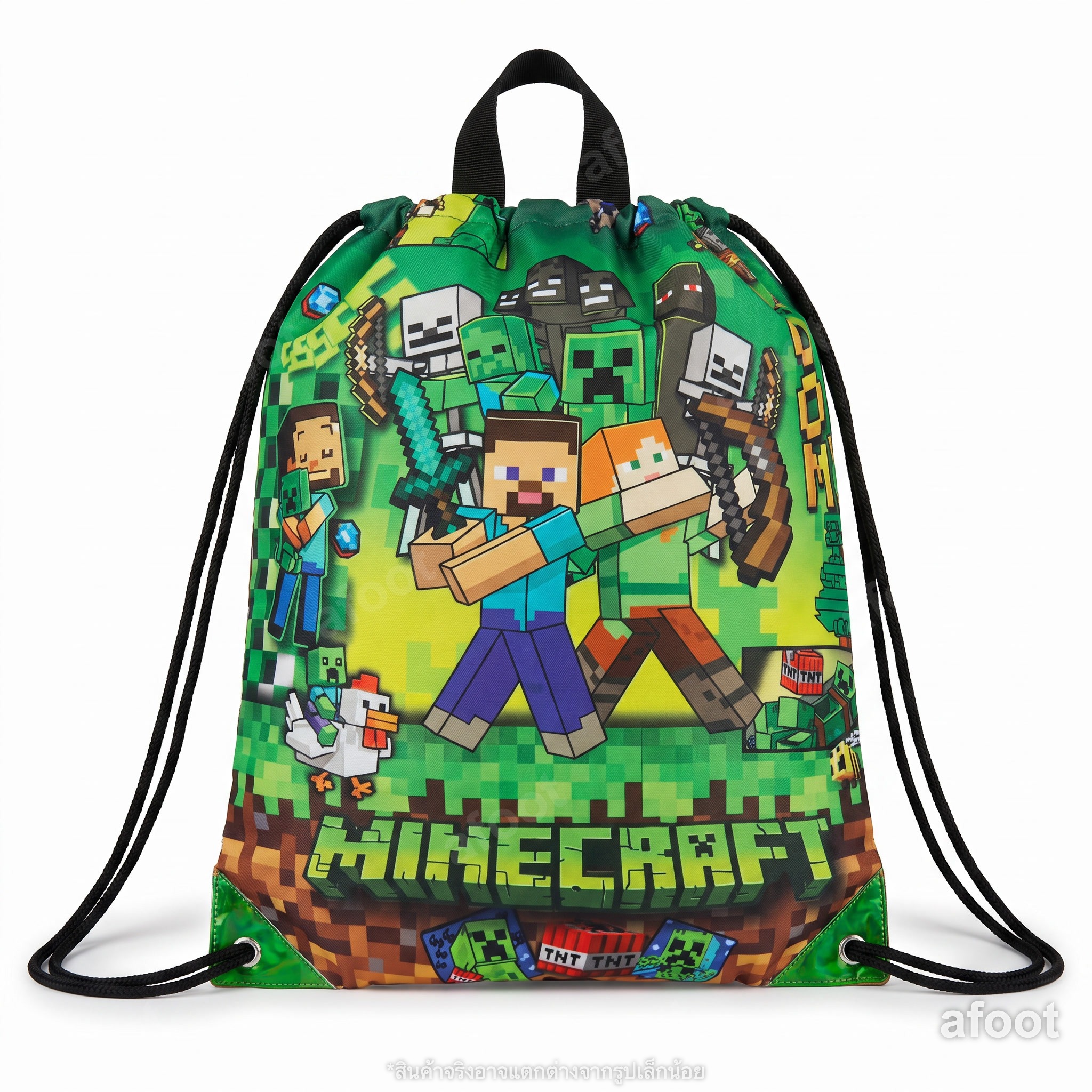 กระเป๋าหูรูด (Gym Sack) ลาย Minecraft