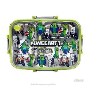 กล่องข้าวสเตนเลส Smiggle ลาย Minecraft 750ml
