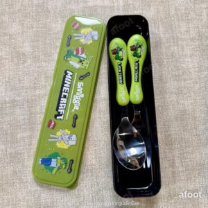 ชุดช้อนส้อม Smiggle ลาย Minecraft